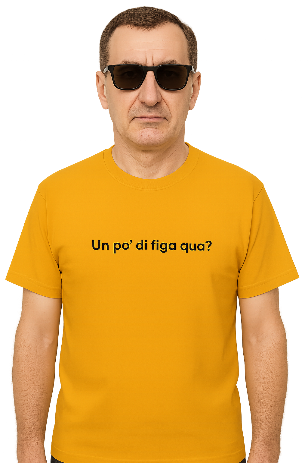 T-shirt girocollo Unisex Ricamata - Un po' di figa qua?