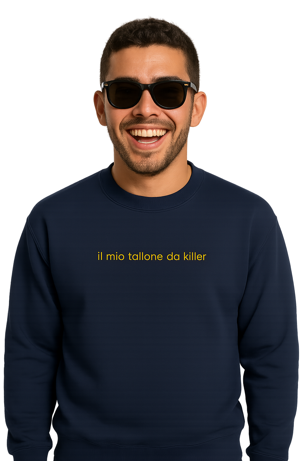 Felpa girocollo unisex Ricamata | il mio tallone da killer