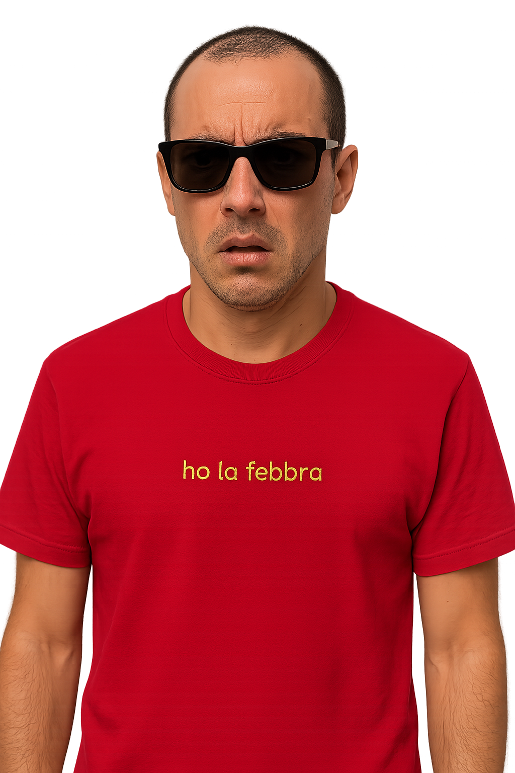 T-shirt girocollo Unisex Ricamata - Ho la febbra