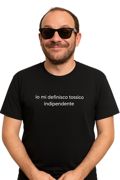 T-shirt girocollo Unisex Ricamata - tossico indipendente