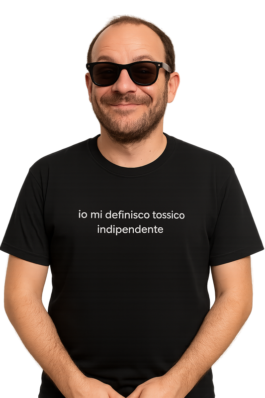 T-shirt girocollo Unisex Ricamata - tossico indipendente