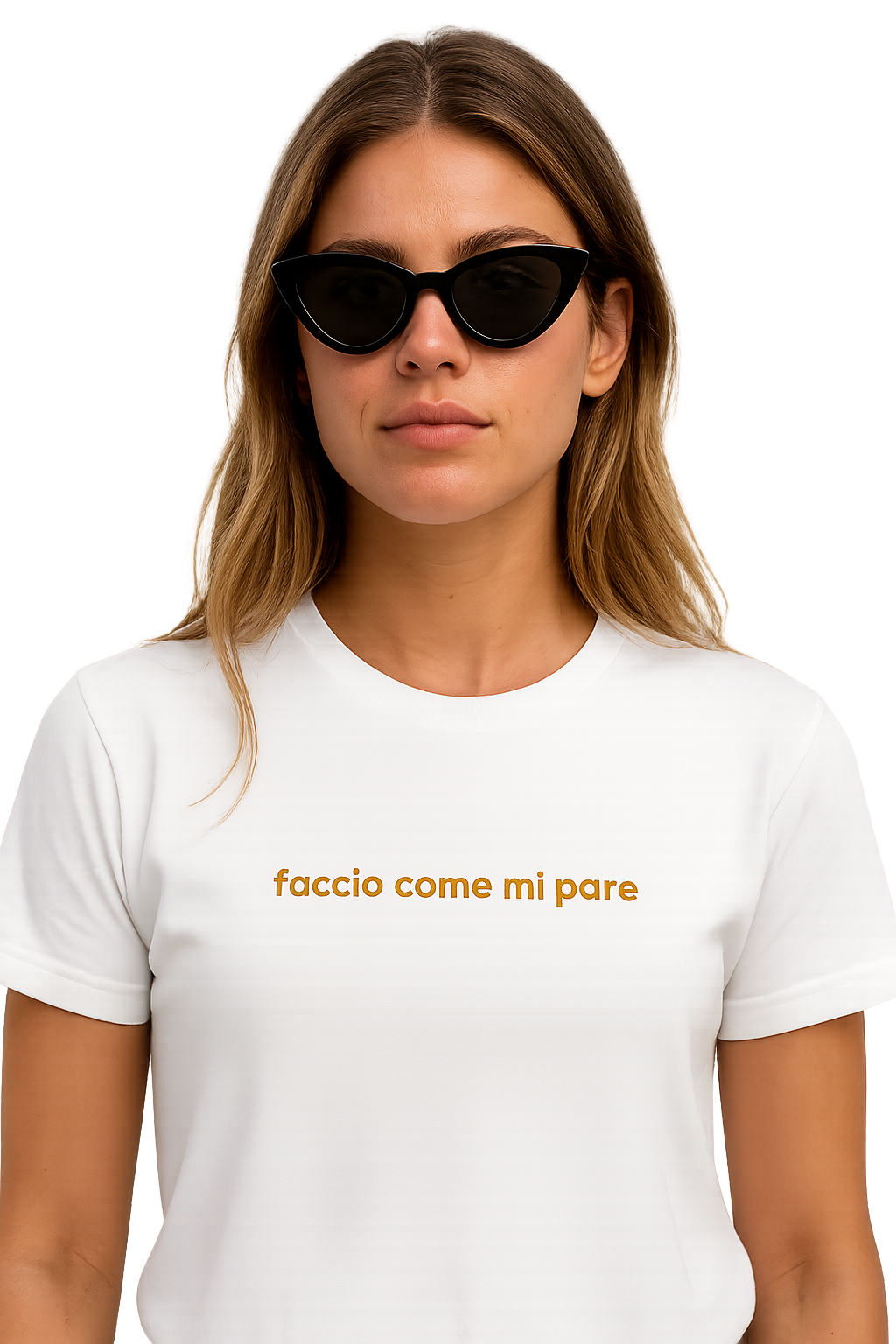 T-shirt girocollo Unisex Ricamata - faccio come mi pare