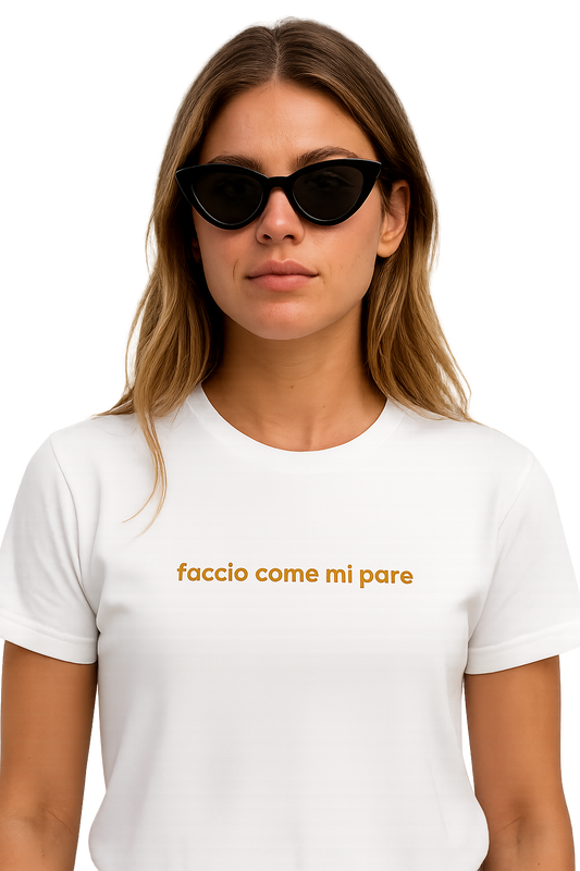 T-shirt girocollo Unisex Ricamata - faccio come mi pare