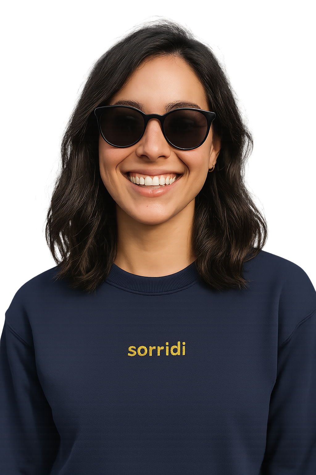 Felpa girocollo unisex Ricamata | sorridi