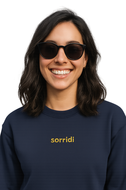 Felpa girocollo unisex Ricamata | sorridi