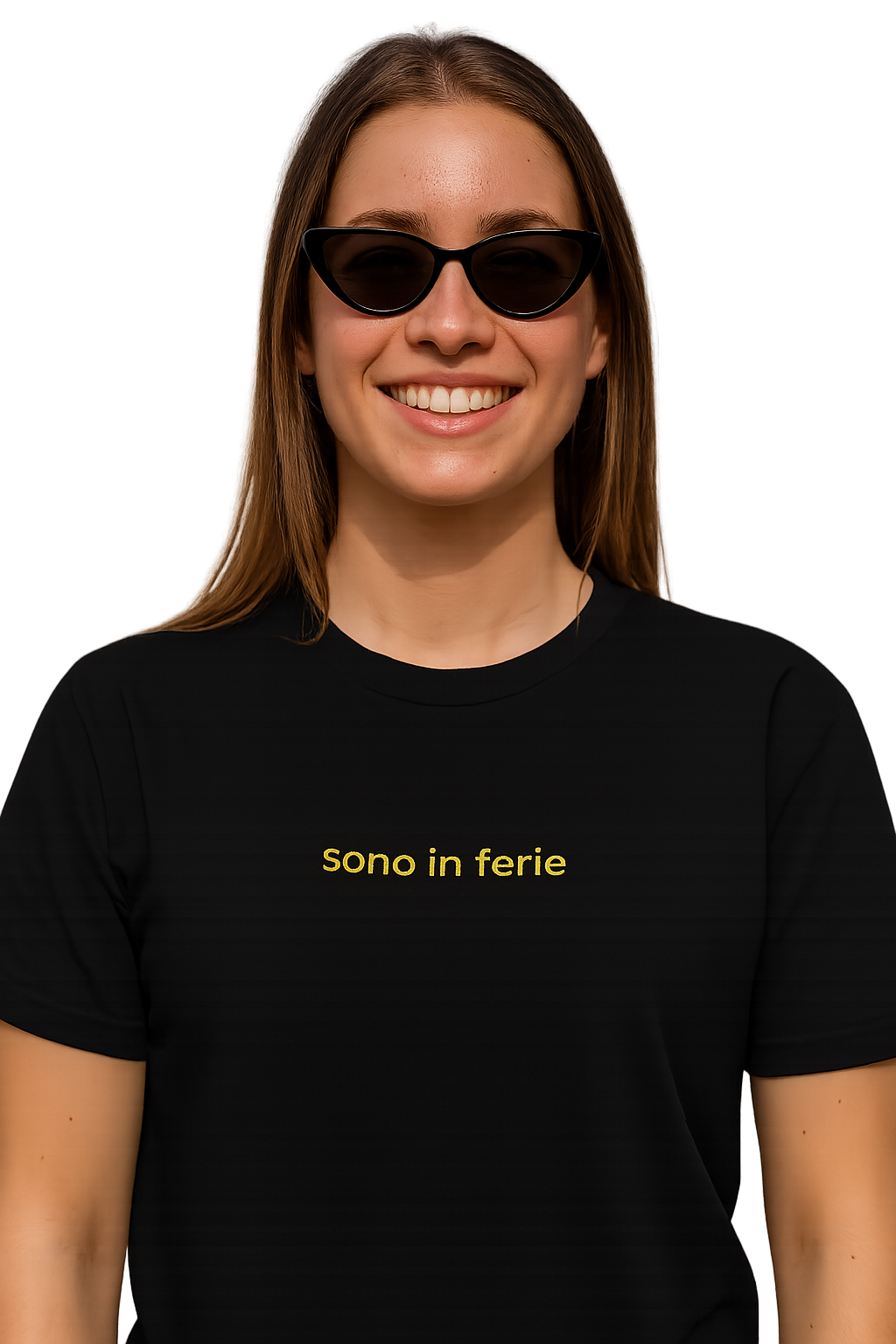 T-shirt girocollo Unisex Ricamata - sono in ferie