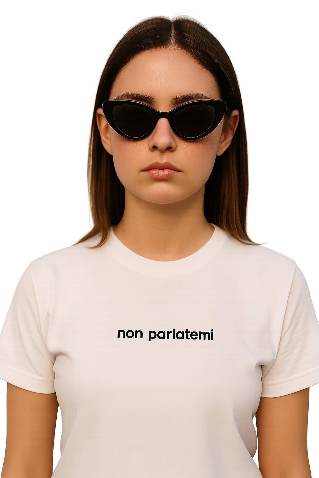 T-shirt girocollo Unisex Ricamata - non parlatemi