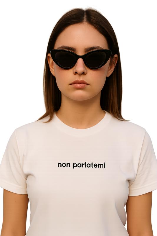 T-shirt girocollo Unisex Ricamata - non parlatemi