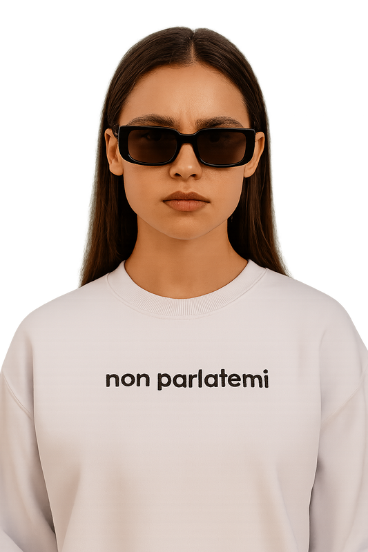 Felpa girocollo unisex Ricamata | non parlatemi