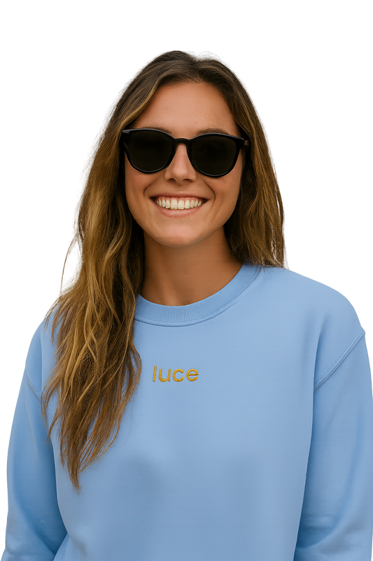 Felpa girocollo unisex Ricamata | luce