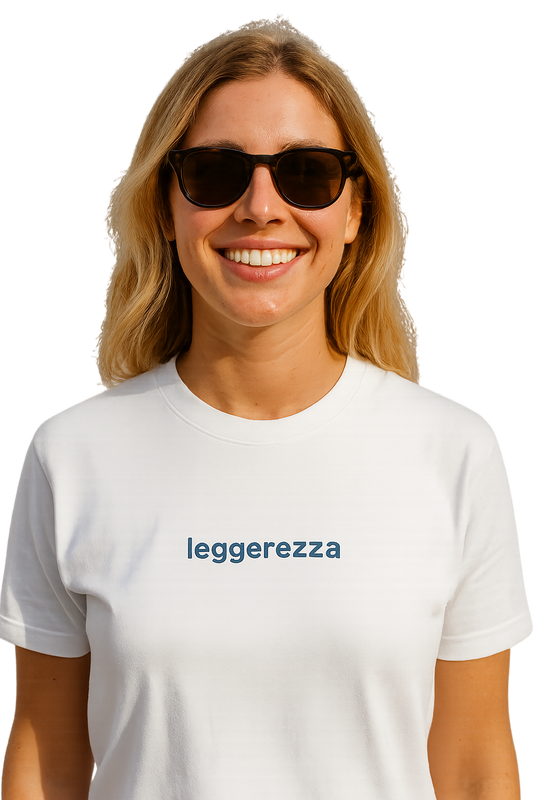 T-shirt girocollo Unisex Ricamata - leggerezza