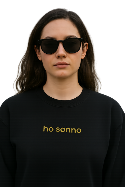 Felpa girocollo unisex Ricamata | ho sonno