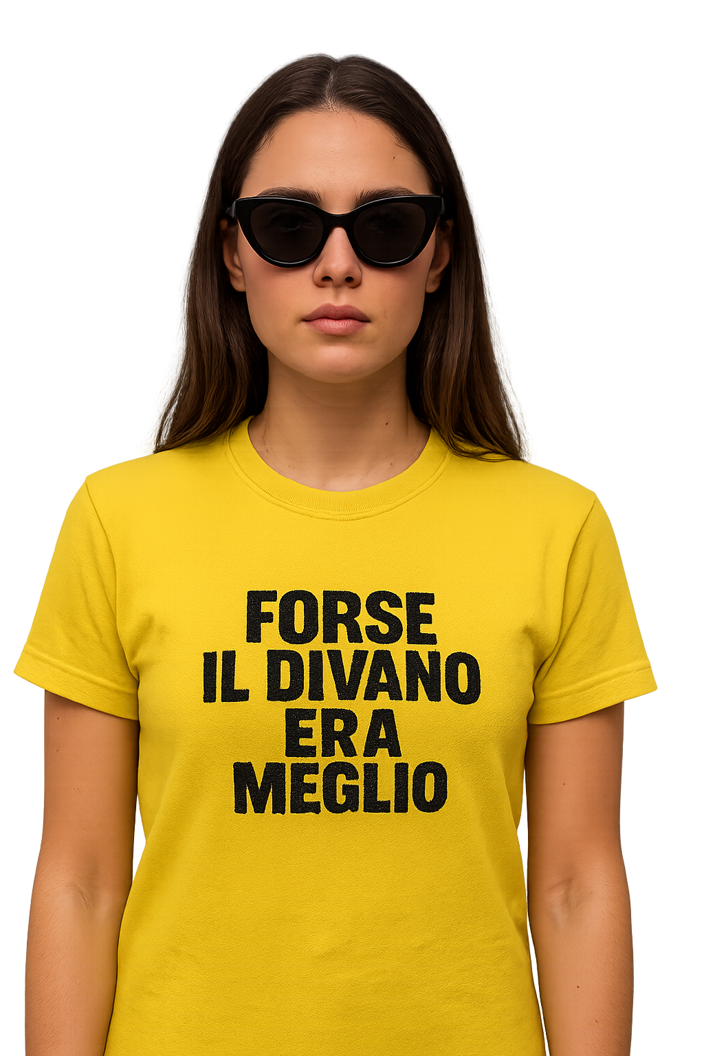 T-shirt Girocollo Classica Unisex| forse il divano era meglio
