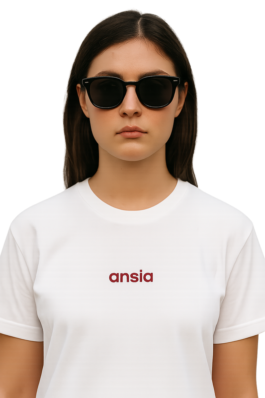 T-shirt girocollo Unisex Ricamata - ansia