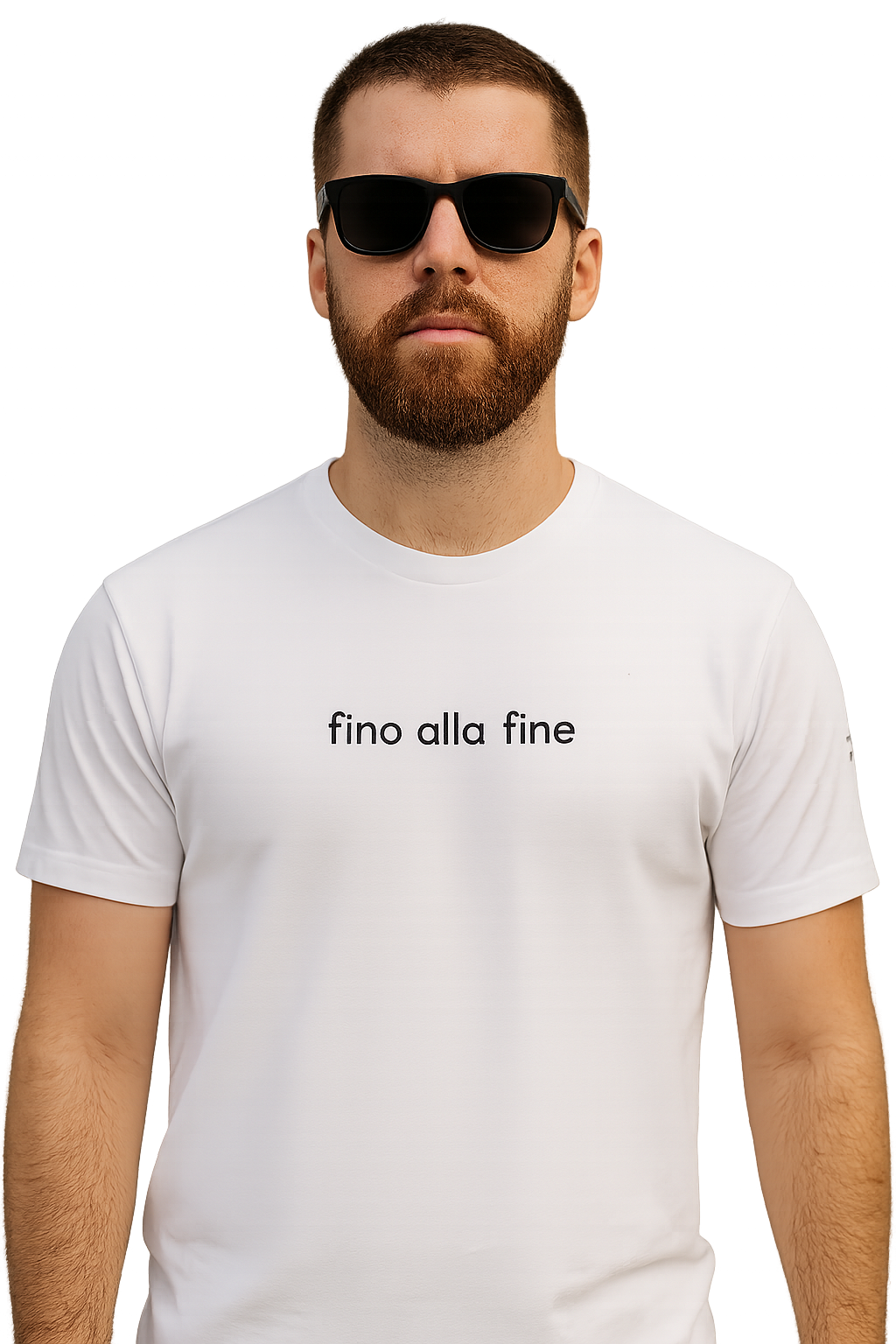 T-shirt girocollo Unisex Ricamata - fino alla fine
