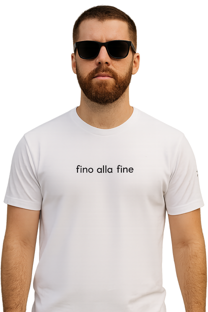 T-shirt girocollo Unisex Ricamata - fino alla fine