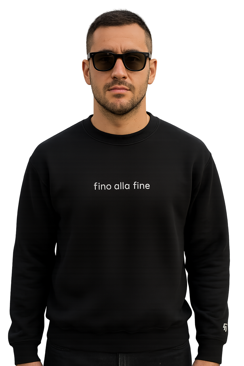 Felpa girocollo Unisex Ricamata | Fino alla Fine