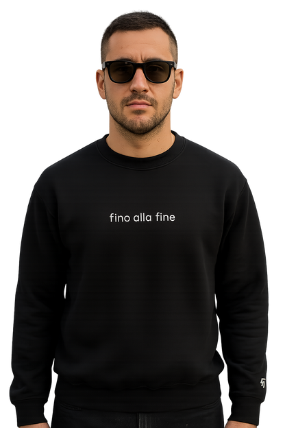 Felpa girocollo Unisex Ricamata | Fino alla Fine