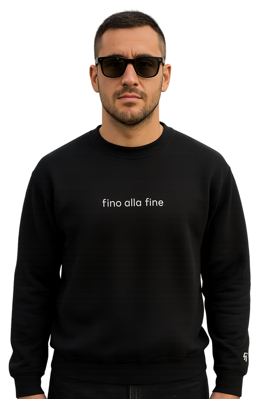 Felpa girocollo Unisex Ricamata | Fino alla Fine