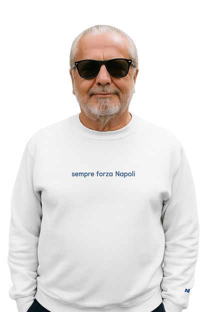 Felpa girocollo Unisex Ricamata | Sempre Forza Napoli