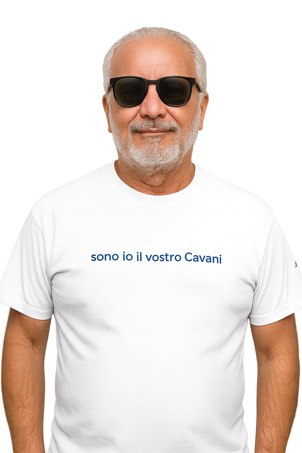 T-shirt girocollo Unisex Ricamata - sono io il vostro Cavani