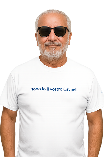 T-shirt girocollo Unisex Ricamata - sono io il vostro Cavani