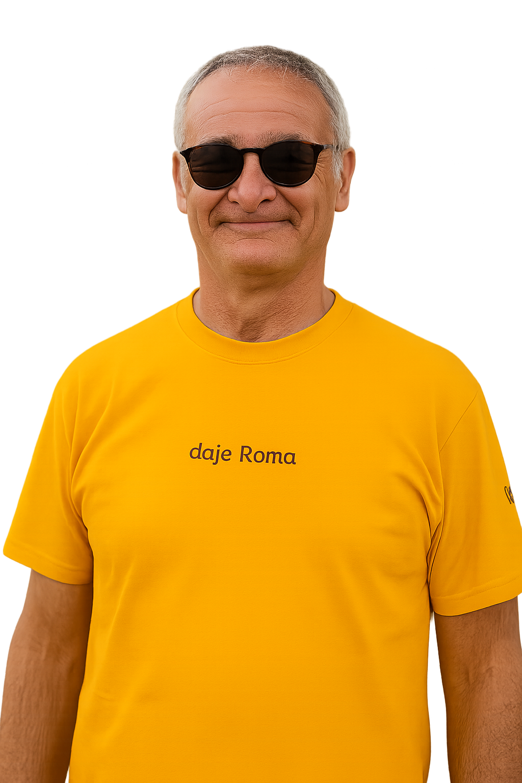 T-shirt girocollo Unisex Ricamata - daje Roma