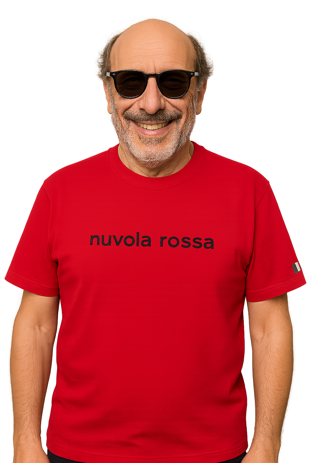 T-shirt girocollo Unisex Ricamata - nuvola rossa Francesco