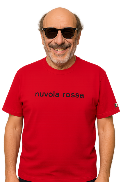 T-shirt girocollo Unisex Ricamata - nuvola rossa Francesco