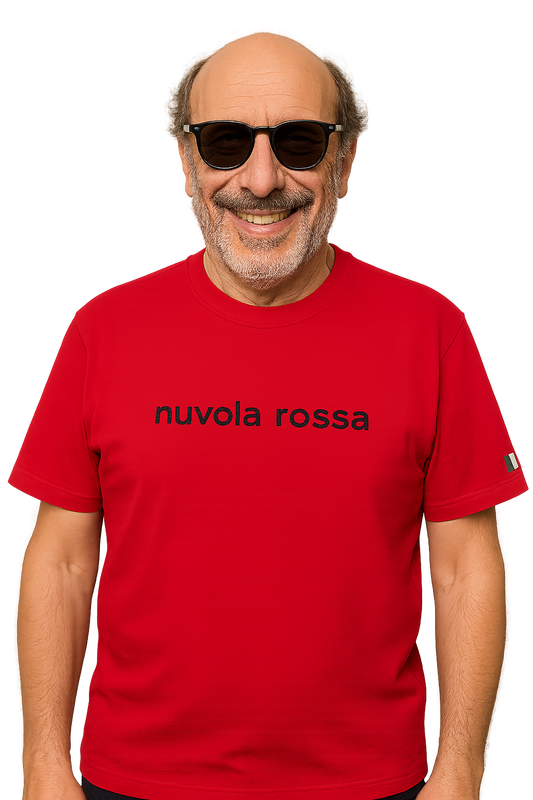 T-shirt girocollo Unisex Ricamata - nuvola rossa Francesco