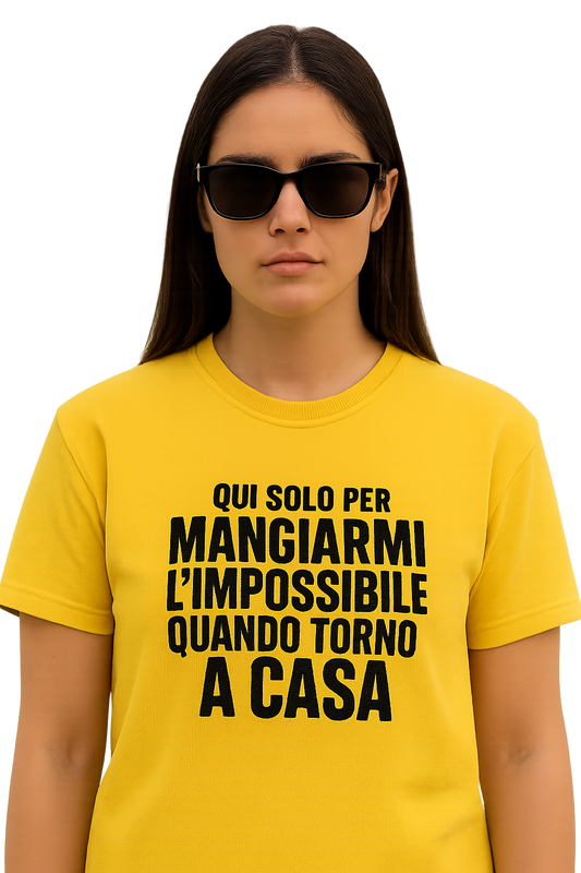 T-shirt Girocollo Classica Unisex | mangiarmi l'impossibile