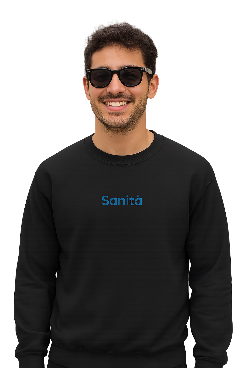 Felpa girocollo Unisex Ricamata | Sanità Napoli