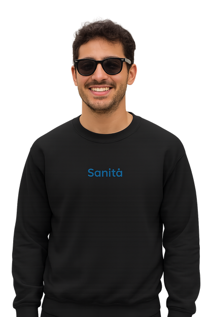 Felpa girocollo Unisex Ricamata | Sanità Napoli