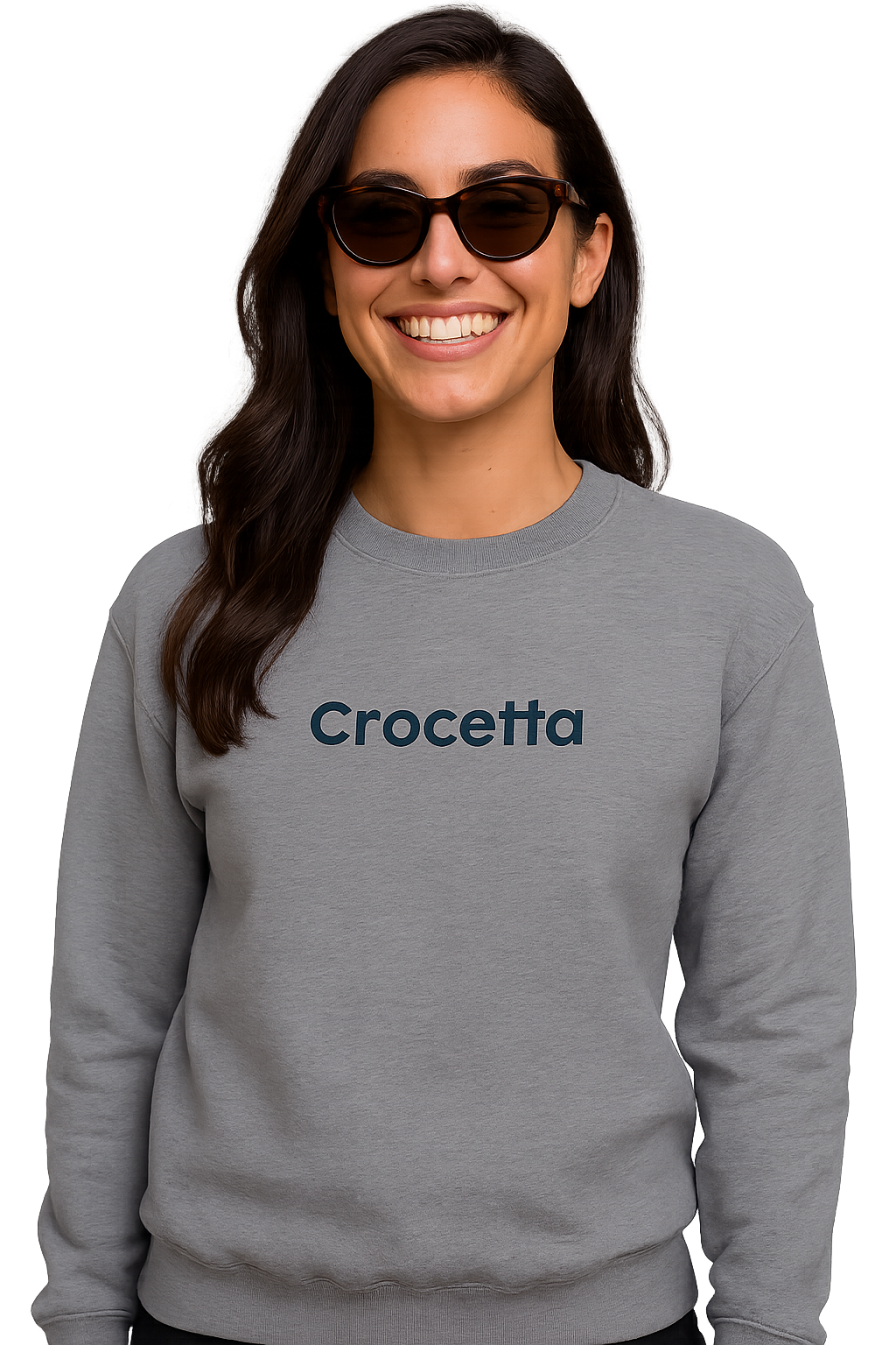 Felpa girocollo Unisex Ricamata | Crocetta Torino