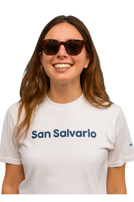 T-shirt girocollo Unisex Ricamata - San Salvario Torino