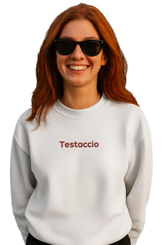 Felpa girocollo Unisex Ricamata | Testaccio Roma