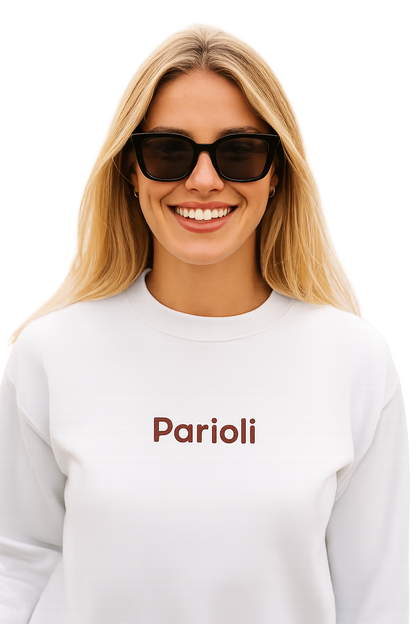 Felpa girocollo Unisex Ricamata | Parioli Roma