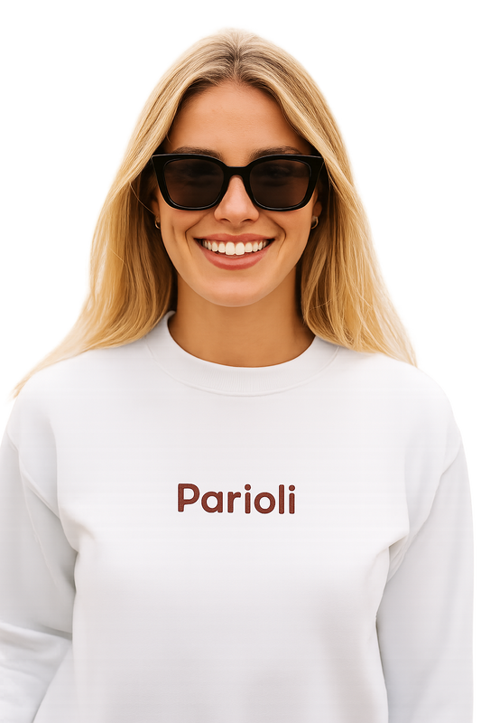 Felpa girocollo Unisex Ricamata | Parioli Roma