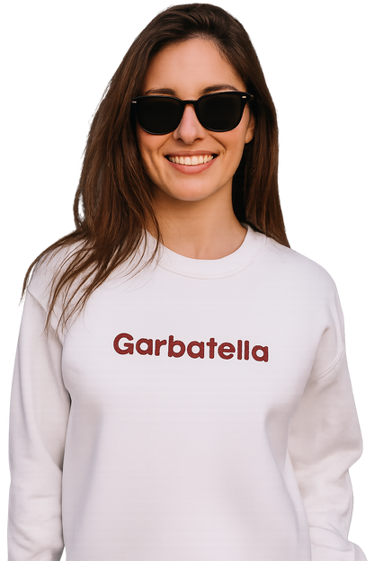 Felpa girocollo Unisex Ricamata | Garbatella Roma