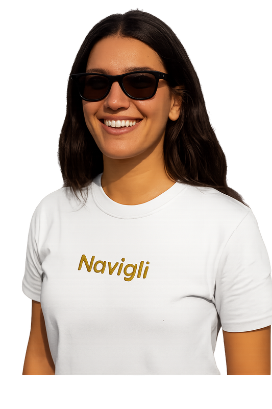 T-shirt girocollo Unisex Ricamata - Navigli Milano