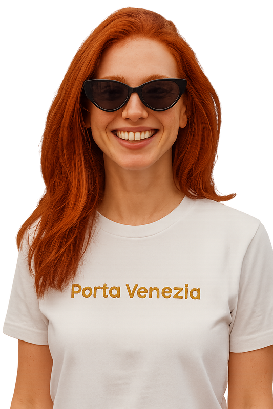 T-shirt girocollo Unisex Ricamata - Porta Venezia Milano