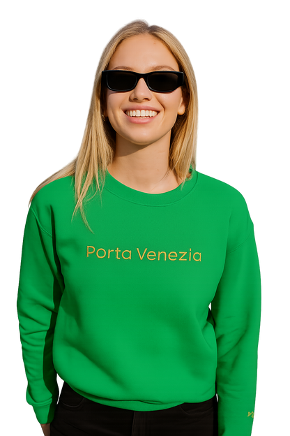 Felpa girocollo Unisex Ricamata | Porta Venezia Milano