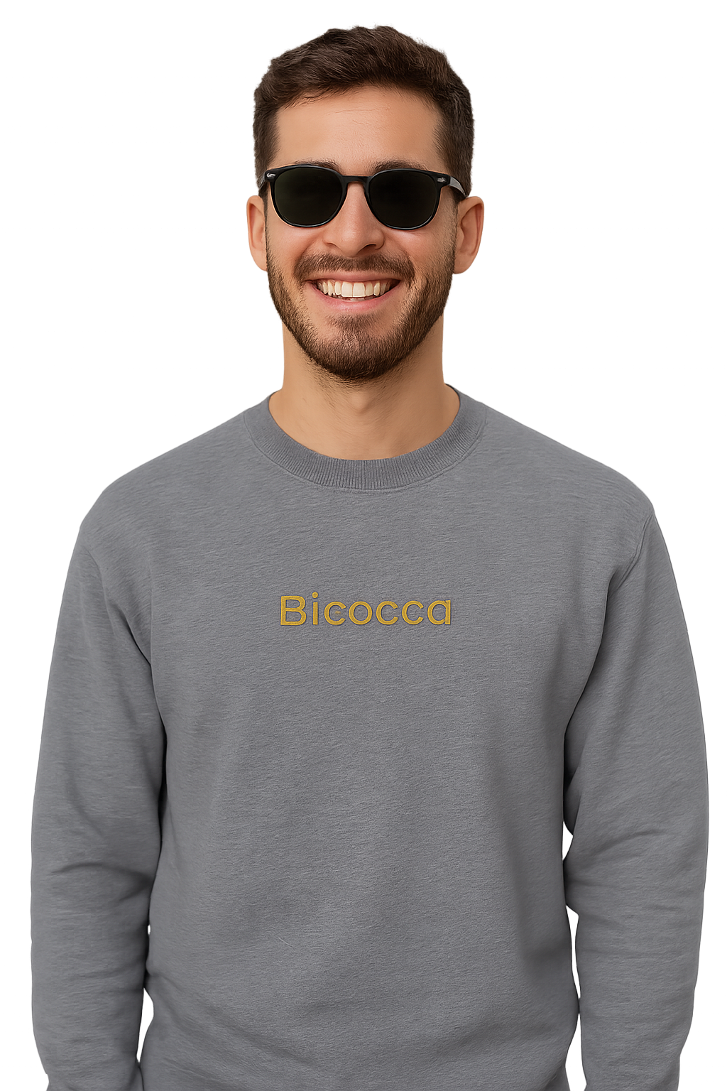 Felpa girocollo Unisex Ricamata | Bicocca Milano