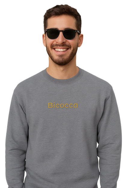 Felpa girocollo Unisex Ricamata | Bicocca Milano