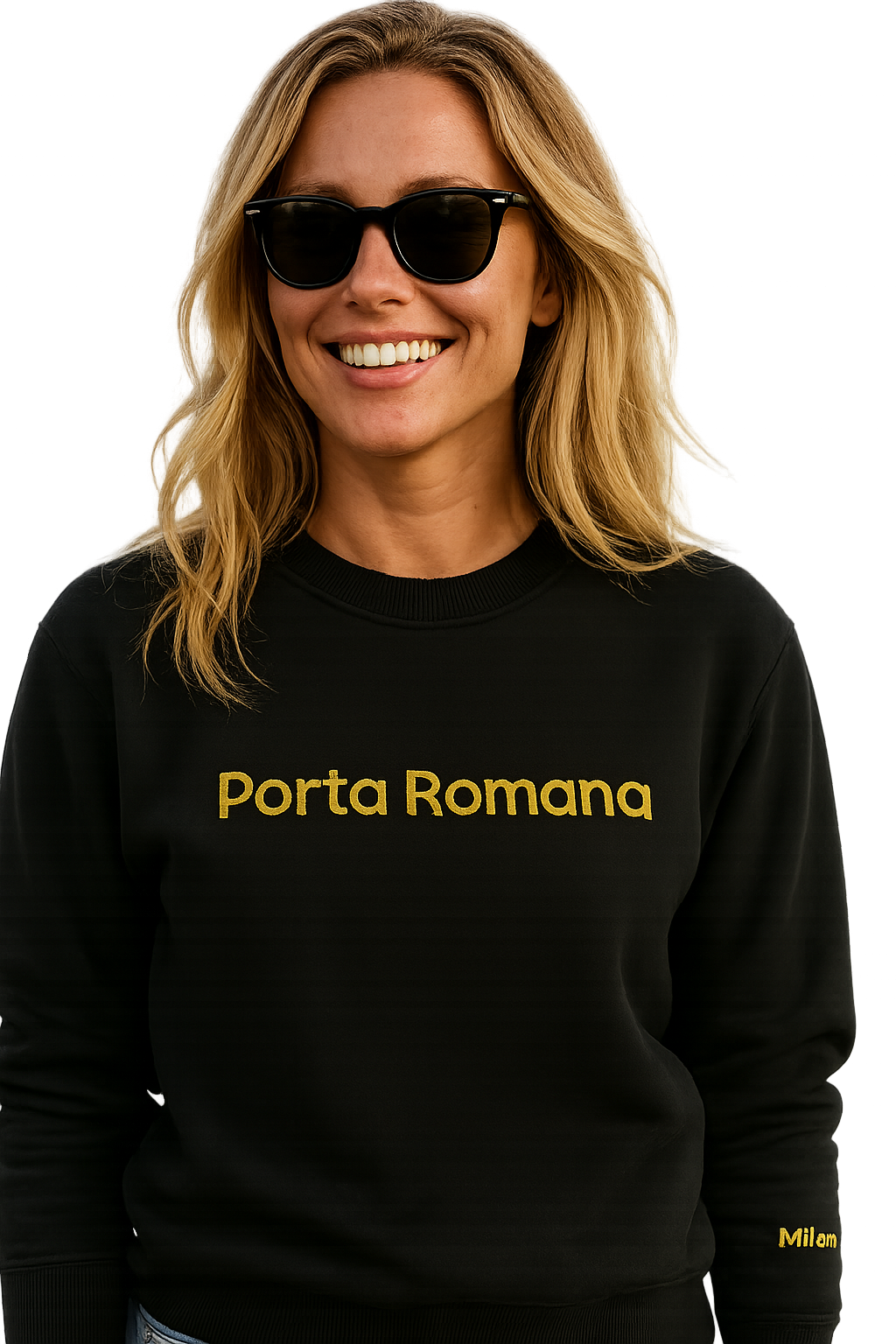 Felpa girocollo Unisex Ricamata | Porta Romana Milano