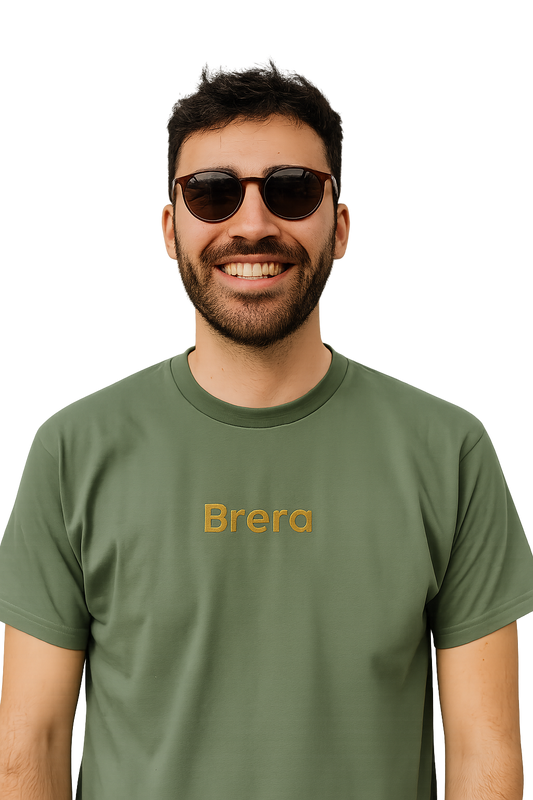 T-shirt girocollo Unisex Ricamata - Brera Milano