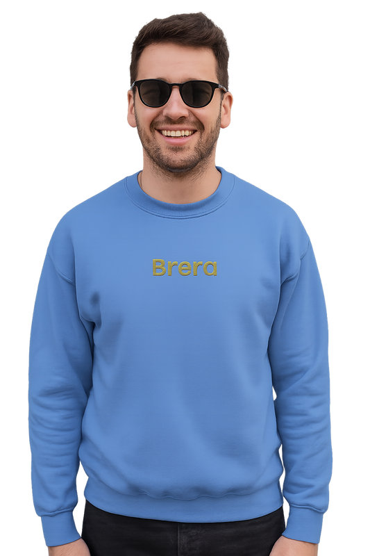 Felpa girocollo Unisex Ricamata | Brera Milano