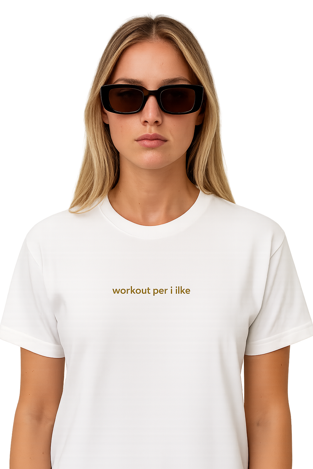T-shirt girocollo Unisex Ricamata - workout per i like