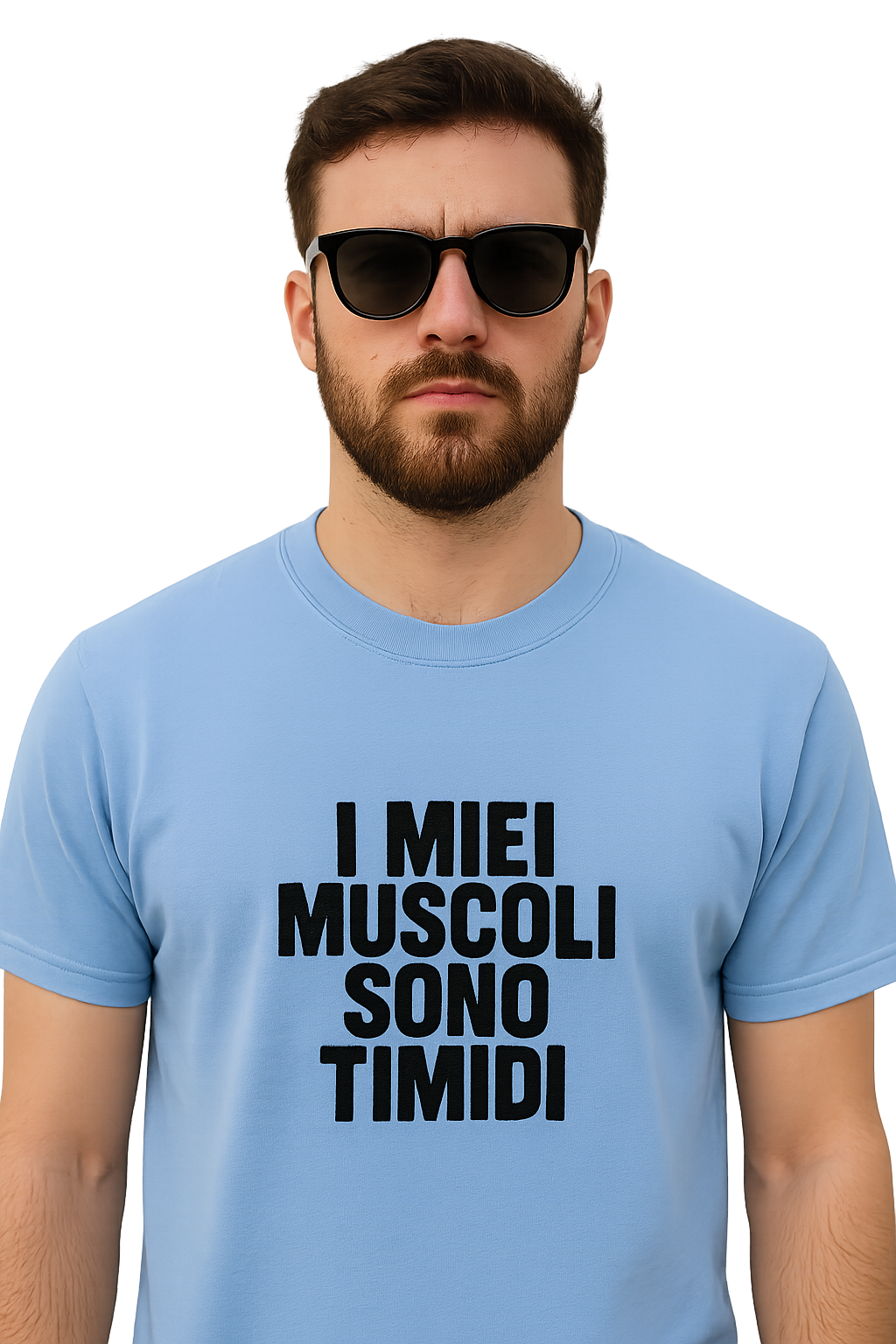 T-shirt Girocollo Classica Unisex | i miei muscoli sono timidi