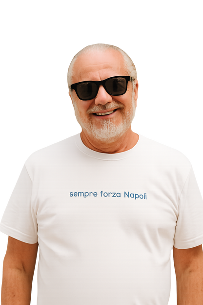 T-shirt girocollo Unisex Ricamata - sempre forza Napoli